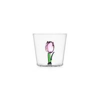 Ichendorf Milano - Tumbler de tulipán rosa, colección Botánica, 30 cl, vidrio borosilicato, hecho a mano