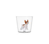 Ichendorf Milano - Tumbler French Bulldog, colección Dogs, 30 cl, vidrio borosilicato, hecho a mano