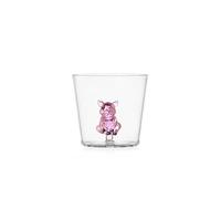 Ichendorf Milano - Tumbler Maialino, colección Animal Farm, 30 cl, vidrio borosilicato, hecho a mano