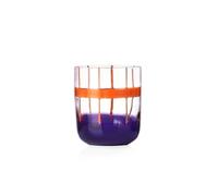 Ichendorf Milano Tumbler, naranja y lila, colección Gesti, 35 cl, vidrio soplado a boca, acabado a mano