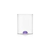 Ichendorf Milano Tumbler, Punto Lila, Colección Luna, 35 cl, Vidrio Borosilicato, Hecho a Mano