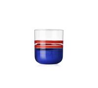 Ichendorf Milano Tumbler, rojo y azul, colección Gesti, 35 cl, vidrio soplado a boca, acabado a mano