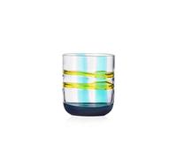 Ichendorf Milano Tumbler, turquesa y amarillo, colección Gesti, 35 cl, vidrio soplado a boca, acabado a mano