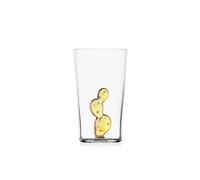 Ichendorf Milano Vaso de Trago Largo, Cactus Amarillo, Collezione Desert Plants, 45 cl, Vidrio Borosilicato, Hecho a Mano Diseño: Alessandra Baldereschi