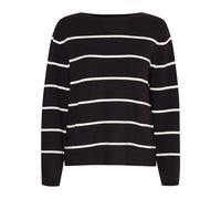 ICHI - Jersey a Rayas Meteorito Leche de Almendra - Knitwear - Mujer - Negro - M -