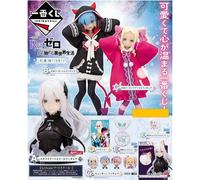 Ichiban Kuji Lotería Re Zero Girls Figura Echidna, Figura Rem, Figura Beatrice, Bandera, Pack Taza y Bol, Figuras Acrílicas, Figuras Chocokko