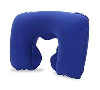 Ichigo Ichie Almohada de Viaje, Almohada de Cuello Inflable Suave, Almohadilla Hinchable reposacabezas en Forma de U, Cojín Cervical Inflable, Ideal para la Oficina, Autobús, Tren y Avión (Azul)