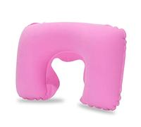 Ichigo Ichie Almohada de Viaje, Almohada de Cuello Inflable Suave, Almohadilla Hinchable reposacabezas en Forma de U, Cojín Cervical Inflable, Ideal para la Oficina, Autobús, Tren y Avión (Rosa)