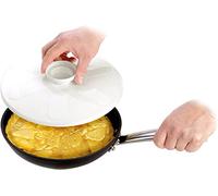 Ichigo Ichie Tapa Giratortillas para Tortilla de Patatas, Tapadera Para Tortillas, Tapa para Sartén y para Voltear Tortilla de Patatas, Apto para lavavajillas y microondas - 29cm (Blanco)
