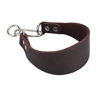 Ichiias Collar para Mascotas Collar portátil para Mascotas Widen Duradero para Perros pequeños Whippet Galgo con fijación de Remache Marrón