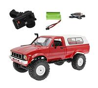 Ichlovdu Camión teledirigido militar 2.4G RTR Off-Road vehículo de simulación Crawler Coche teledirigido Control remoto (rojo)