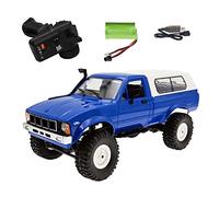Ichlovdu RC Camión Militar Truck 2.4G RTR Off-Road Vehículo Simulación Crawler Coche teledirigido Coche Control Remoto (Azul)