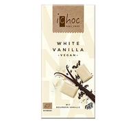 iChoc Vivani Organic Chocolate Blanco Vainilla 80g | Sin lactosa | vegano (Pack de 4)