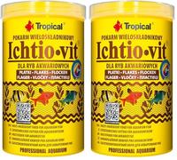 ICHTIO-Vit 1000ml / 200g - Alimento de Varios Ingredientes para Peces de Acuario, Comida Peces (Paquete de 2)