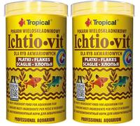 ICHTIO-Vit 500ml / 100g - Alimento de Varios Ingredientes para Peces de Acuario (Paquete de 2)