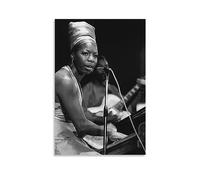ICHU Nina Simone - Póster decorativo para pared, lienzo y arte impreso, póster moderno para decoración de dormitorio familiar, 24 x 36 pulgadas (60 x 90 cm)