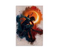 ICHU Póster de anime Tomb Raider Lara Croft, pintura decorativa, lienzo, pósteres de pared e impresión artística moderna para decoración de dormitorio familiar, 16 x 24 pulgadas (40 x 60 cm)