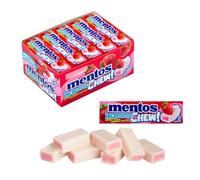 iChuches Caramelos Chew 20 Sticks Individuales Sabor Fresa Masticables Suaves y Elásticos Textura Extra Tierna Sabor Intenso y Duradero