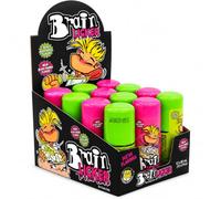 iChuches - Cerebro Licker - Bebida de Caramelo Ácida en Botecitos - Pack 12 Unidades - Sabor Cereza y Manzana - Bebida ácida de caramelo en botecitos, divertida y frutal - Ideal para Compartir (Black)