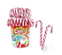 Ichuches. Cesta Chocolate,Tarta de productos kinder, regalos originales con bueno, huevos, kinder happy hippo. (Candy Cane 50und)