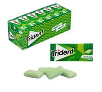 iChuches- Chicle sin azúcar de larga duración Trident. Refrescante, sin calorías, ideal para el aliento (24 und, grageas menta)
