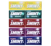 iChuches - Smint Sour 3 Limón + 3 Fresa, XL 4 Menta + 4 Fresa y Tin Surtido 10 Unidades 5 Sabores - Caramelos Refrescantes de Menta y Fruta para Llevar