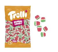 iChuches - Surtido 1kg y formatos especiales de gominolas divertidas: cien pies, pizzas, culebras, animales, frutas, brillo y figuras marinas, ideal para fiestas y regalos (Mini Tajada Sandía - 1kg)