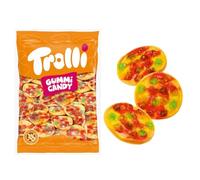 iChuches - Surtido 1kg y formatos especiales de gominolas divertidas: cien pies, pizzas, culebras, animales, frutas, brillo y figuras marinas, ideal para fiestas y regalos (Pizzas - 1 kg)