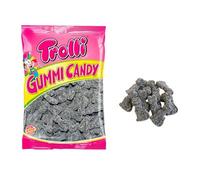 iChuches - Surtido 1kg y formatos especiales de gominolas divertidas: cien pies, pizzas, culebras, animales, frutas, brillo y figuras marinas, ideal para fiestas y regalos (Gatos regaliz - 1kg)