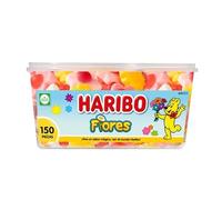 iChuches - Tarro 150 Unidades: Maxi Tagada, Maxi Tagada Pica, Dentaduras y Flores | Gominolas Ideales para Fiestas, Celebraciones y Mesas Dulces Creativas (Flores)