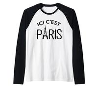 ici c'est parís Camiseta Manga Raglan