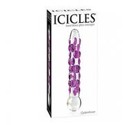 ICICLES N. 07 Masajeador De Vidrio - Diseño Elegante Hecho A Mano Con Vidrio Hipoalergénico