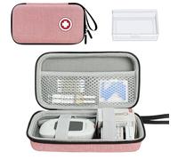 ICIMBI Estuche de viaje para diabéticos, organizador para pruebas de diabetes, kit de monitor de glucosa en sangre con medidor, tiras de prueba de azúcar en sangre, lancetas, dispositivo de punción
