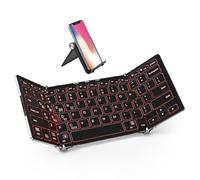 iClever ic-bk05 Miniteclado Bluetooth ultrafino cambia color retroiluminada de aleación de aluminio para Smartphone, Tablet PC iOS, Windows, Android. IC-BK05
