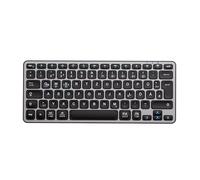 iClever Teclado Bluetooth, teclado Mac inalámbrico, diseño alemán QWERTZ, recargable, conmutación entre 3 dispositivos con teclado inalámbrico multidispositivo Mac para MacBook Pro/Air, iMac