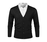 iClosam CáRdigan Casual De Punto Hombre CláSico Abrigados Jersey Cuello con Botones De Hombres Joven
