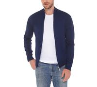 iClosam Herren Strickjacke Grobstrick mit Reissverschluss und Stehkragen Jersey de cárdigan, Azul, M para Hombre