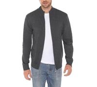 iClosam Herren Strickjacke Grobstrick mit Reissverschluss und Stehkragen Jersey de cárdigan, Gris, XL para Hombre