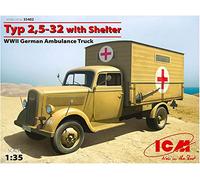 ICM 035402 - 1/35 Opel Flash Tipo 2.5 - 32 ambulanz plástico Maqueta de