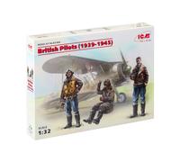 British Pilots (1939-1945) (3 Figures) (100% New Moldes) 1 :3 2 Plástico Modelo