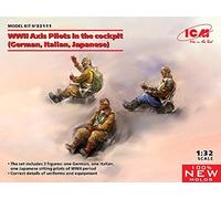 ICM 1:32 - Pilotos del eje de la Segunda Guerra Mundial en la cabina (DE, IT, JP)