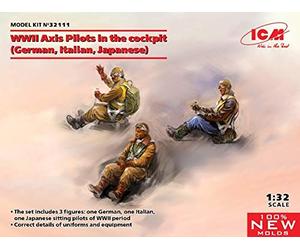 ICM 1:32 - Pilotos del eje de la Segunda Guerra Mundial en la cabina (DE, IT, JP)
