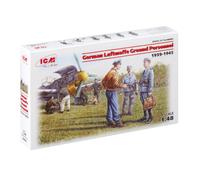 Icm- German Ground Personnel Personal de Tierra de la Luftwaffe Alemana (1939-1945), Color Gris, S (48085)