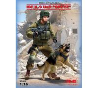 Idf K-9 Israel Police Equipo Officer W/ Perro 1:16 Plástico Modelo Kit Icm