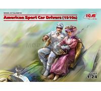 ICM 24014 1/24 American Sport Coche Drivers (1910s) (1 Macho,1 Hembra Figura ) (