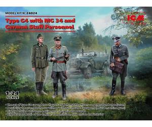 ICM 24024 1/24 Type G4 Con MG 34 And German Staff Personal