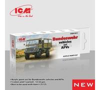 ICM 3017 Set De Pintura Acrílica Para Camiones Militares Alemanes (1970 - 1980)