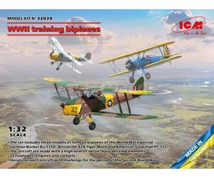 ICM 32039 1/32 WWII Training Biplanes (Bucker Bu 131D, DH.82A Tiger Moth ,