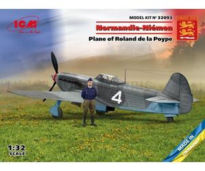ICM 32093 Kit De Avión 1/32 Normandy-Neman Plane De Roland De La Poype Yak-9T