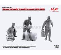 ICM 32109 1/32 German Luftwaffe Ground Personal (1939-1945) (3 Figures) (100% n